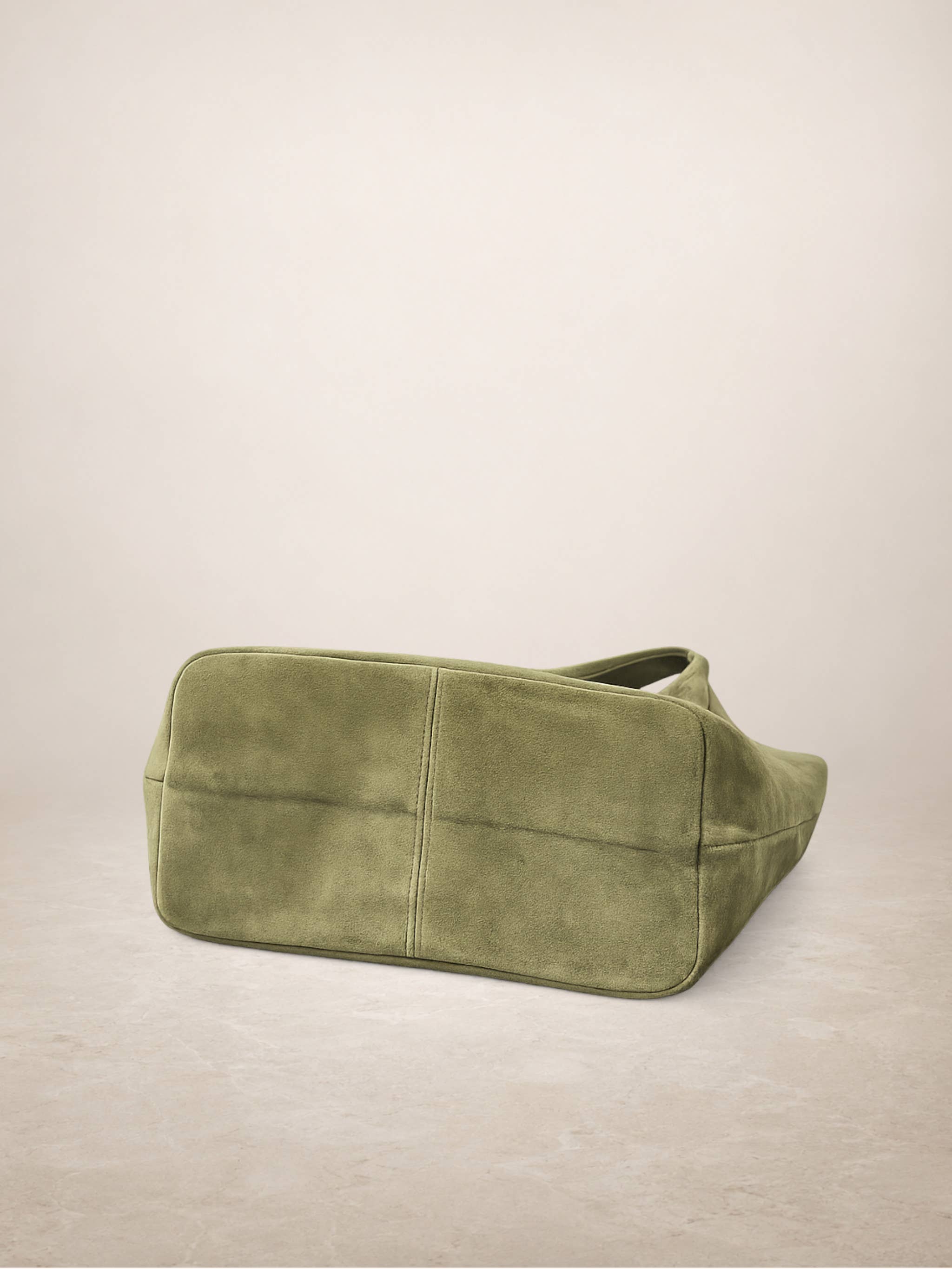 Totes and shoulder bags — suede tote worn on the shoulder