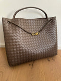 Isa bag handwoven leather texture detail