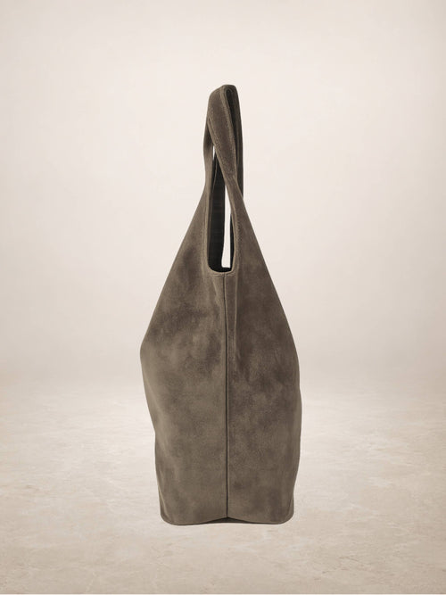 Giannina suede bag velvety texture close up