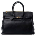 Birk hammered leather tote, front view