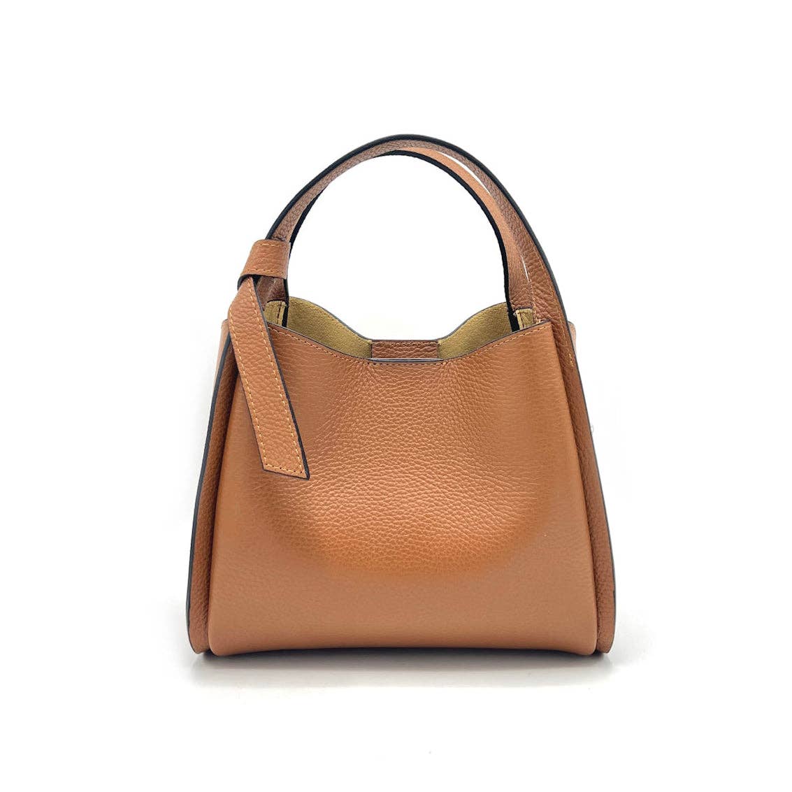 Valentina genuine leather handbag, front view